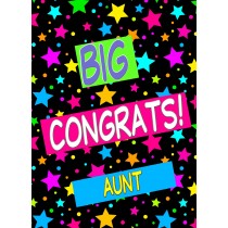 Congratulations Card For Aunt (Stars)