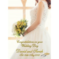 Personalised Wedding Card (Brides Name, Grooms Name and Wedding Date)