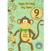 Personalised Kids Cheeky Monkey Birthday Card