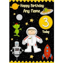Personalised Kids Space Astronaut Birthday Card