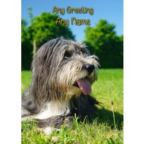 Personalised Bearded Collie Card