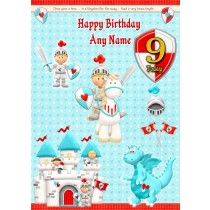 Personalised Kids Brave Knight Birthday Card
