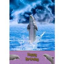 Dolphin Birthday Card