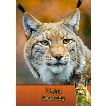 Lynx Birthday Card