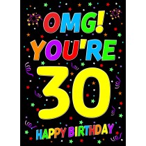 30th Birthday Card (OMG)