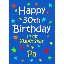 Pa 30th Birthday Card (Blue)