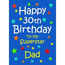 Dad 30th Birthday Card (Blue)