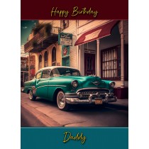 Classic Vintage Car Birthday Card for Daddy