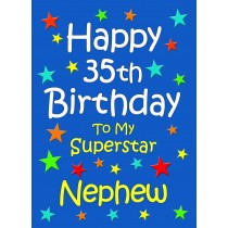 Nephew 35th Birthday Card (Blue)