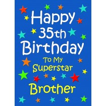 Brother 35th Birthday Card (Blue)