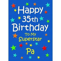 Pa 35th Birthday Card (Blue)