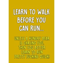 Funny Rude Quote Greeting Card (Design 37)