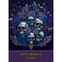 Gothic Skull Birthday Card for Daddy