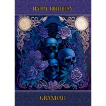 Gothic Skull Birthday Card for Grandad