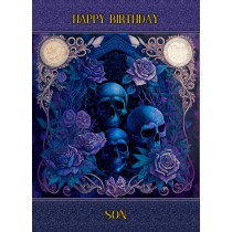 Gothic Skull Birthday Card for Son