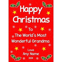Personalised 'Grandma' Christmas Greeting Card