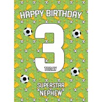 3rd Birthday Football Card for Nephew