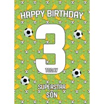 3rd Birthday Football Card for Son