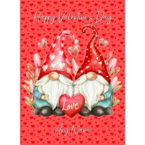 Personalised Valentines Day Card (Gnome, Design 3)