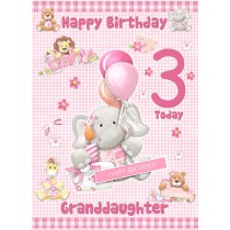 Granddaughter 3rd Birthday Card