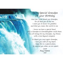 Personalised Birthday Poem Verse Greeting Card (Special Grandpa, from Granddaughter)