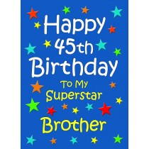 Brother 45th Birthday Card (Blue)