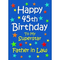 Father in Law 45th Birthday Card (Blue)