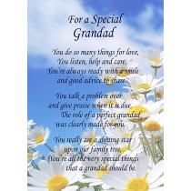 Special Grandad Poem Verse Greeting Card