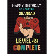 Grandad 50th Birthday Card (Gamer, Design 3)