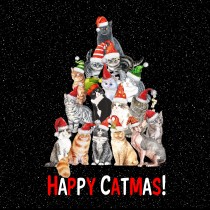 Happy Catmas Christmas Card (Cats)