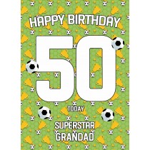 50th Birthday Football Card for Grandad
