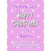 From The Bump Pregnancy Christmas Card (Nanny, Pink)