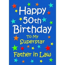Father in Law 50th Birthday Card (Blue)