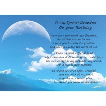 Birthday Poem Verse Greeting Card (Special Grandad, from Granddaughter)