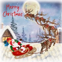 Christmas Card (Reindeer, Merry Christmas)