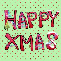 Christmas Card (Dots, Happy Xmas)