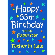 Father in Law 55th Birthday Card (Blue)