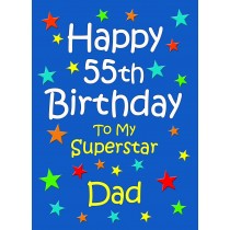 Dad 55th Birthday Card (Blue)