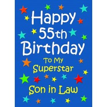 Son in Law 55th Birthday Card (Blue)