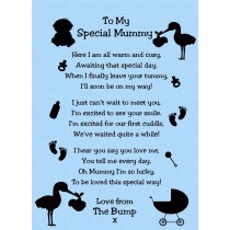 from The Bump Poem Verse 'to My Special Mummy' Baby Blue Greeting Card (Baby Shower, Just Because)