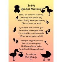 from The Bump Poem Verse 'to My Special Mummy' Baby Peach Greeting Card (Baby Shower, Just Because)
