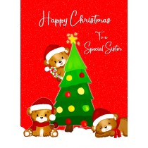 Christmas Card For Sister (Red Christmas Tree)