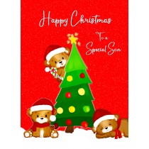 Christmas Card For Son (Red Christmas Tree)