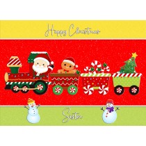 Christmas Card For Sister (Red Train)