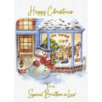 Christmas Card For Brother in Law (White Snowman)