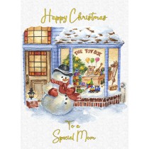 Christmas Card For Mom (White Snowman)