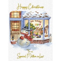 Christmas Card For Mother in Law (White Snowman)