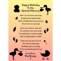 from The Bump Poem Verse 'to My Special Mammy' Baby Peach Birthday Card