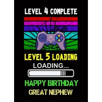 Great Nephew 5th Birthday Card (Gamer, Design 2)