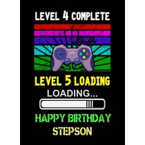 Stepson 5th Birthday Card (Gamer, Design 2)
